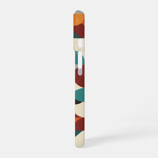 Retro Intertwined Shapes iPhone 16 Hülle (Linke Seite)