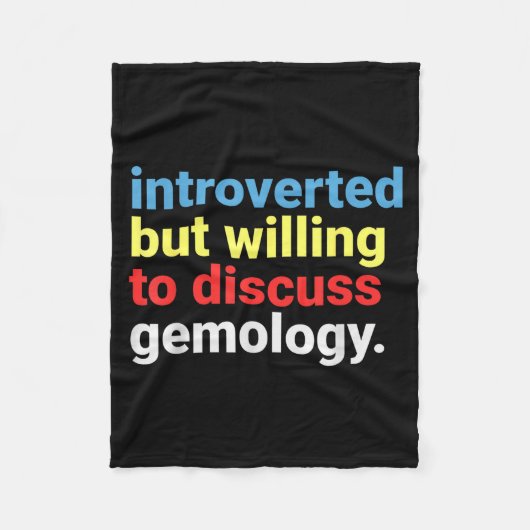 Retro Introverted But Gemology Lover Funny Fleecedecke (Vorderseite)
