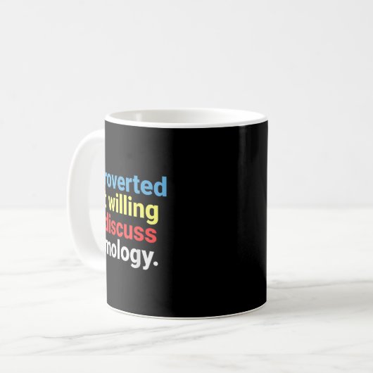 Retro Introverted But Gemology Lover Funny  Kaffeetasse (Vorderseite Links)