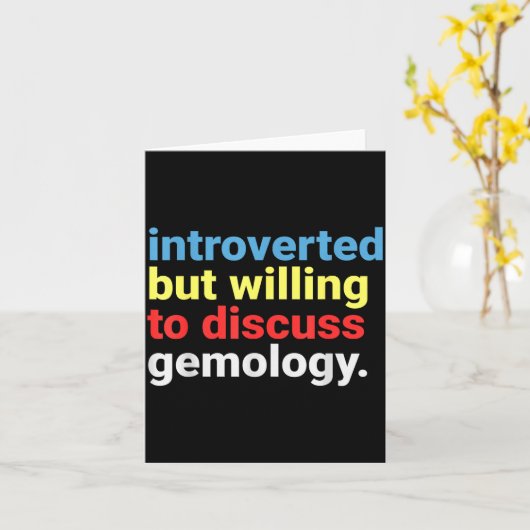 Retro Introverted But Gemology Lover Funny Karte (Gelbe Blume)