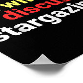 Retro Introverted But Willing Stargazing Lover Fun Poster (Ecke)