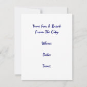 Retro Invasion Sommerhaus ~ Beach Zuhause Party Einladung (Rückseite)