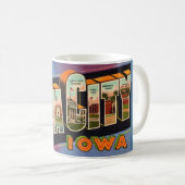 Retro Iowa City Tasse (VorderseiteRechts)