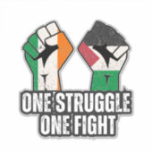 Retro Ireland Palestina Solidarity Fist Revolution Aufkleber (Vorderseite)
