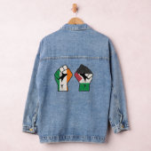 Retro Ireland Palestina Solidarity Fist Revolution Jeansjacke (Hangar)