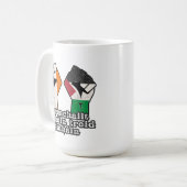 Retro Ireland Palestina Solidarity Fist Revolution Kaffeetasse (Vorderseite Links)