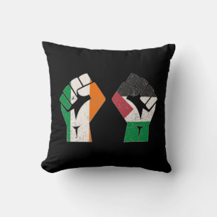 Retro Ireland Palestina Solidarity Fist Revolution Kissen