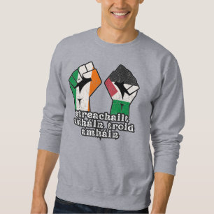 Retro Ireland Palestina Solidarity Fist Revolution Sweatshirt
