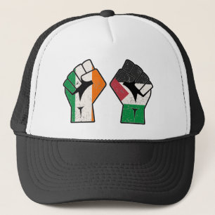 Retro Ireland Palestina Solidarity Fist Revolution Truckerkappe