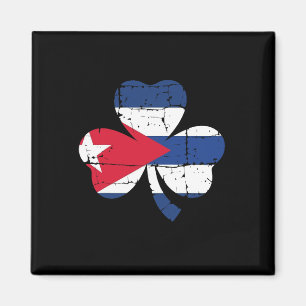 Retro irische Kuba-Flagge Irland Shamrock St. Patr Magnet