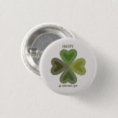 Retro Irish Celtic Kleeblatt St Patrick's Day Button (Vorne & Hinten)