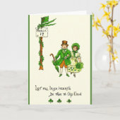 Retro Irish Hearts Be True St. Patrick's Day Card Karte (Gelbe Blume)