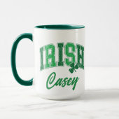 Retro Irish Pride Monogram St Patrick's Day Tasse (Links)
