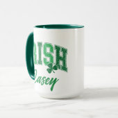 Retro Irish Pride Monogram St Patrick's Day Tasse (Vorderseite Links)