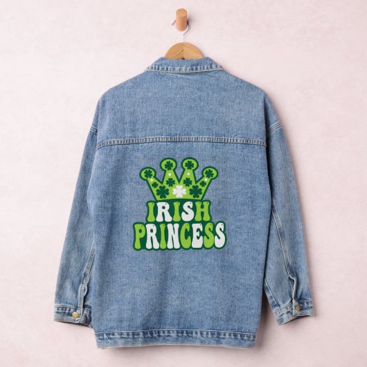 Retro Irish Princess St. Patrick's Day Jeansjacke (Hangar)