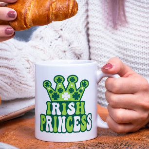 Retro Irish Princess St. Patrick's Day Kaffeetasse