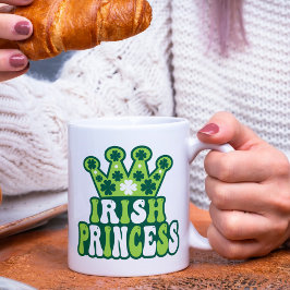 Retro Irish Princess St. Patrick's Day Kaffeetasse