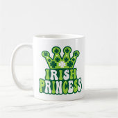 Retro Irish Princess St. Patrick's Day Kaffeetasse (Links)