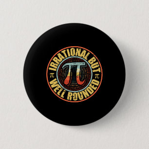 Retro irrationale, aber gut gerundete Pi Day Vinta Button
