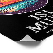 Retro Isla Mujeres Mexico Beach Sunset Souvenir Me Poster (Ecke)