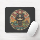 Retro Island Pals: Ninja Cat Crew Mousepad (Mit Mouse)