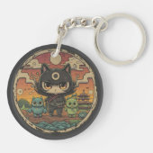 Retro Island Pals: Ninja Cat Crew Schlüsselanhänger (Rückseite)