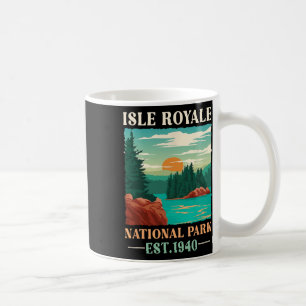 Retro Isle Royale Nationalpark Est 1940 Wandern Kaffeetasse