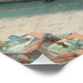 Retro Isometric Grocery Store Pixel Art Poster (Ecke)