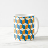 Retro-isometrische Würfel, geometrische Illusion Kaffeetasse (VorderseiteRechts)