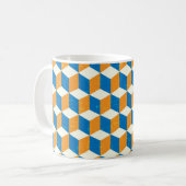 Retro-isometrische Würfel, geometrische Illusion Kaffeetasse (Vorderseite Links)