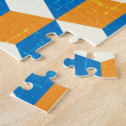 Retro-isometrische Würfel, geometrische Illusion Puzzle (Seite)