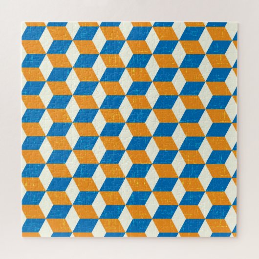 Retro-isometrische Würfel, geometrische Illusion Puzzle (Horizontal)