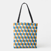 Retro-isometrische Würfel, geometrische Illusion Tasche (Rückseite)