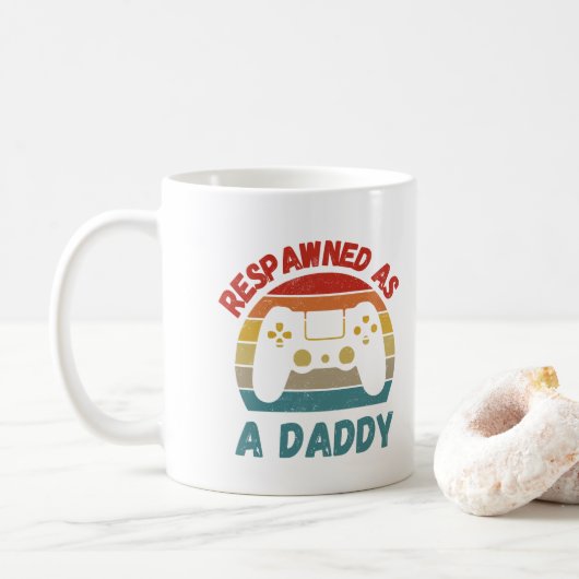 Retro ist als Daddy Gamer New Dad Gamer wiedergebo Kaffeetasse (Mit Donut)