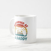 Retro ist als Daddy Gamer New Dad Gamer wiedergebo Kaffeetasse (Vorderseite Links)