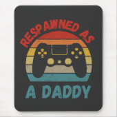 Retro ist als Daddy Gamer New Dad Gamer wiedergebo Mousepad (Vorne)