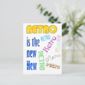 Retro ist das neue Neue Postkarte (Stehend Vorderseite)