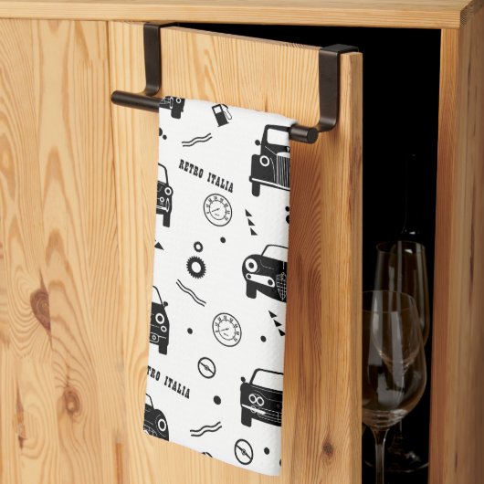 Retro Italia Car Muster Küchentücher (Drittel gefaltet)