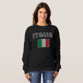 Retro Italia Flag Italien Italienische Liebe Fami Sweatshirt (Vorne ganz)