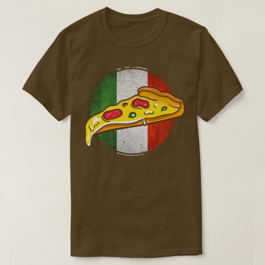 Retro Italia Flag Italien Pizza Slice Funny Italia T-Shirt (Design vorne)