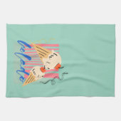 Retro Italian Ice Cream Cones Geschirrtuch (Horizontal)