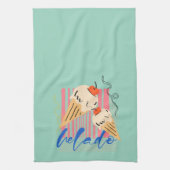 Retro Italian Ice Cream Cones Geschirrtuch (Vertikal)