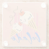 Retro Italian Ice Cream Cones Glasuntersetzer (Rückseite)