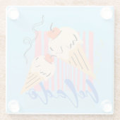 Retro Italian Ice Cream Cones Glasuntersetzer (Rückseite)