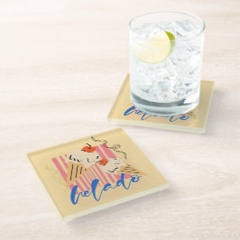 Retro Italian Ice Cream Cones Glasuntersetzer