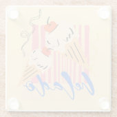 Retro Italian Ice Cream Cones Glasuntersetzer (Rückseite)