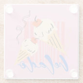 Retro Italian Ice Cream Cones Glasuntersetzer (Rückseite)