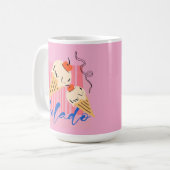 Retro Italian Ice Cream Cones Kaffeetasse (Vorderseite Links)