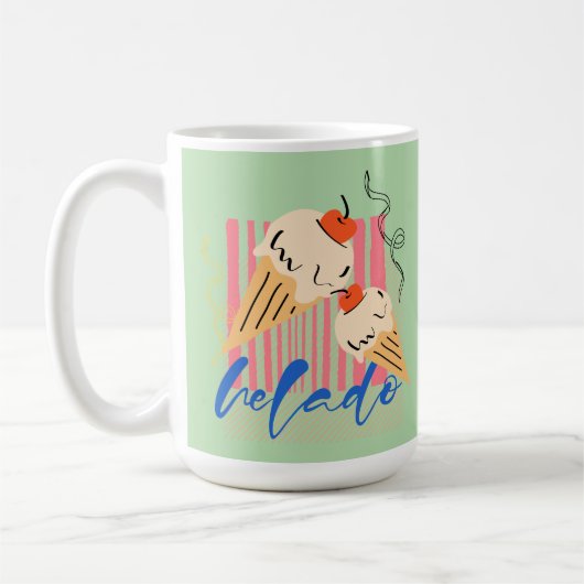 Retro Italian Ice Cream Cones Kaffeetasse (Links)