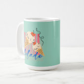 Retro Italian Ice Cream Cones Kaffeetasse (Vorderseite Links)